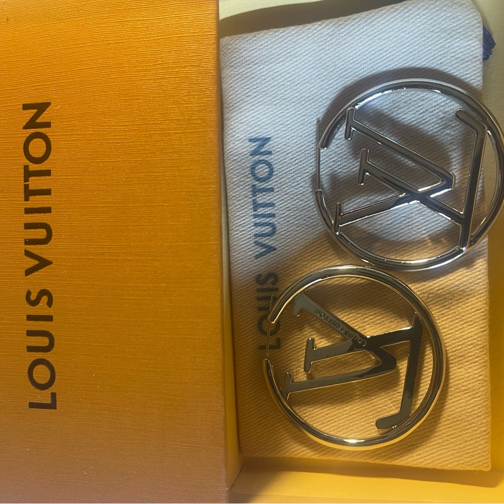 Silver LV Earrings
